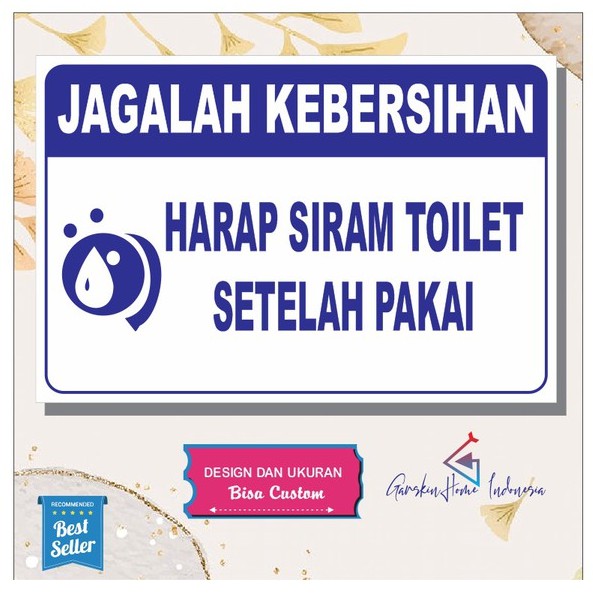 

STIKER HARAP SIRAM TOILET SETELAH PAKAI