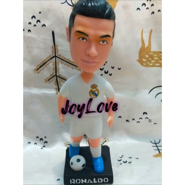 boneka kepala goyang messi dan ronaldo