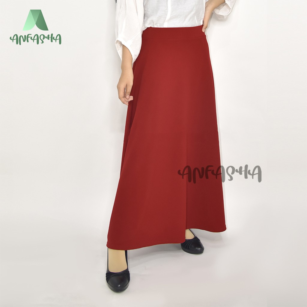 ROK WAFFLE LEBAR = Rok waffle  lebar payung premium basic mode material waffle crap BY TOKO ANFASHA-3