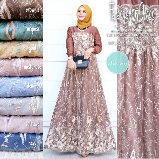 Gamis Kondangan Super Jumbo xxxl Ld 130cm Farasya Dress #95 Gamis Brukat Jumbo Gamis Lebaran Terbaru Dress Muslimah Gaun Pesta Gamis Seragam Pernikahan Outfit Bridesmaid Gamis Broklat Jumbo Wanita xxxl Outfit Kondangan Wedding Dresses Modern Warna Rose