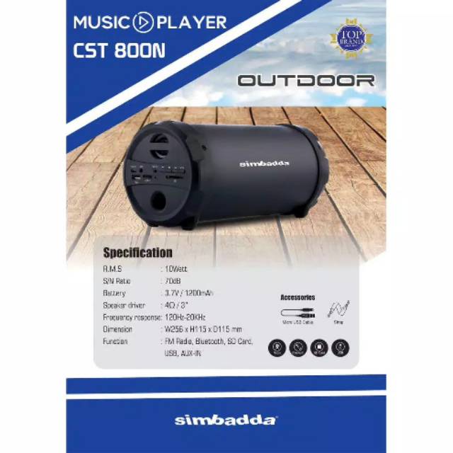 Speaker Bluetooth Wireless Kabel, Simbada Cst800N, Simbada CST 800N,