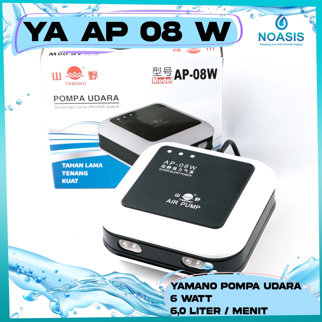 YAMANO AP-08 W MESIN UDARA AERATOR AP 08 4 LUBANG TITIK AQUARIUM