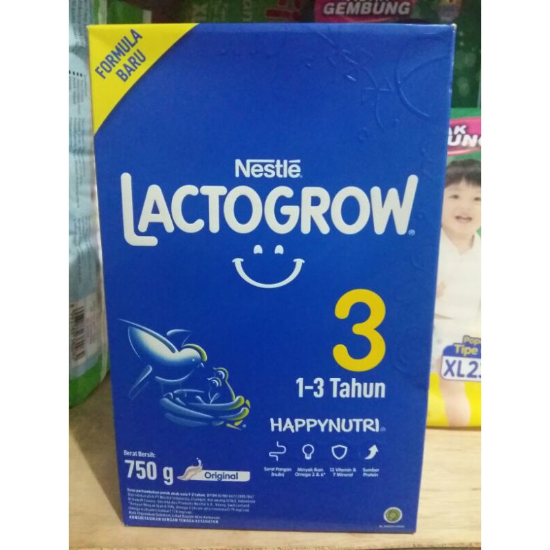 Nestle Lactogrow 3 vanila dan madu 750g Susu Anak 1 s.d 3 tahun Original 750 gr