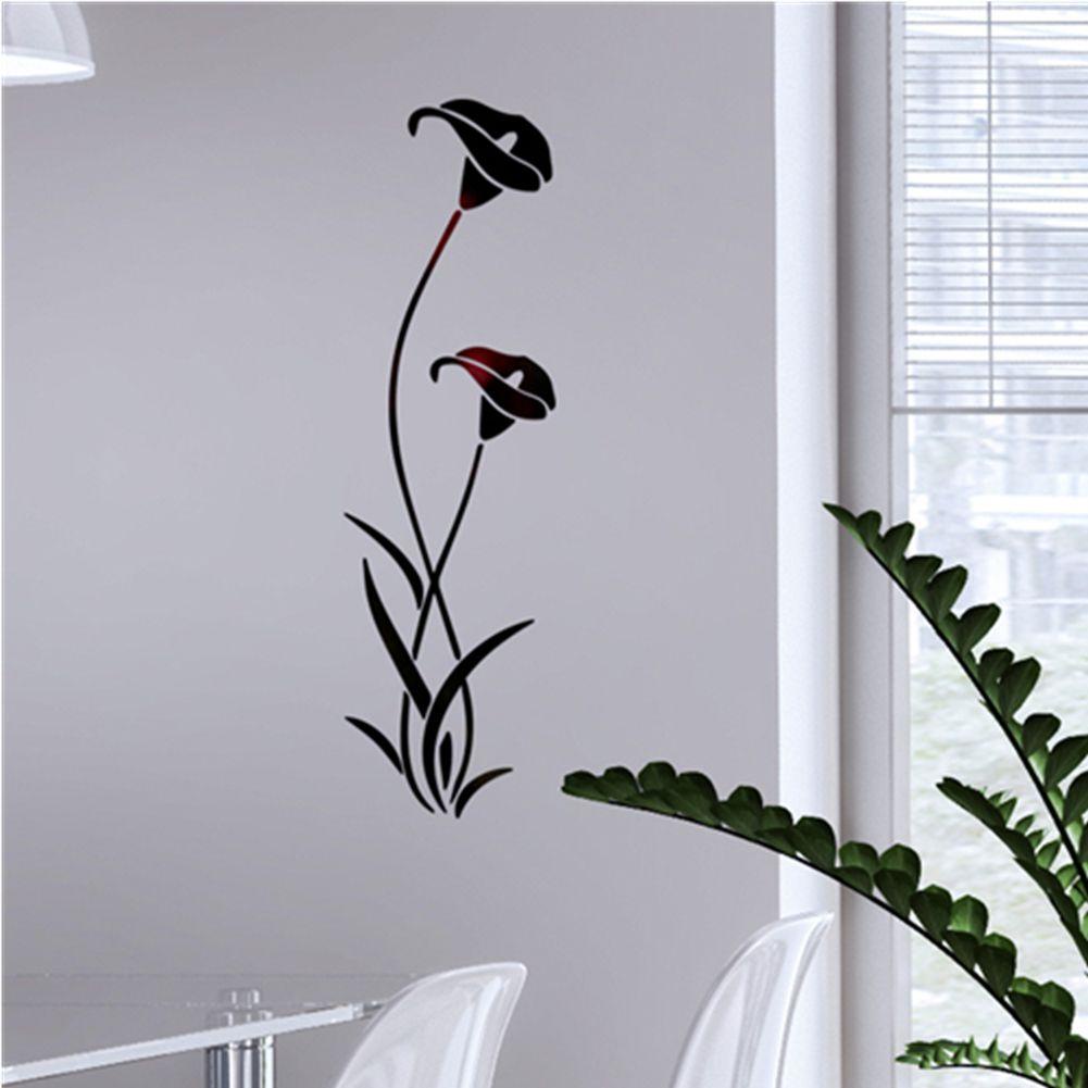 Preva Morning Glory Mirror Stiker Dinding Dekorasi Rumah Pintu Masuk Furniture Mini Sticker Mirror 3D DIY Stiker Cermin Reflektif Mirror Wallpaper