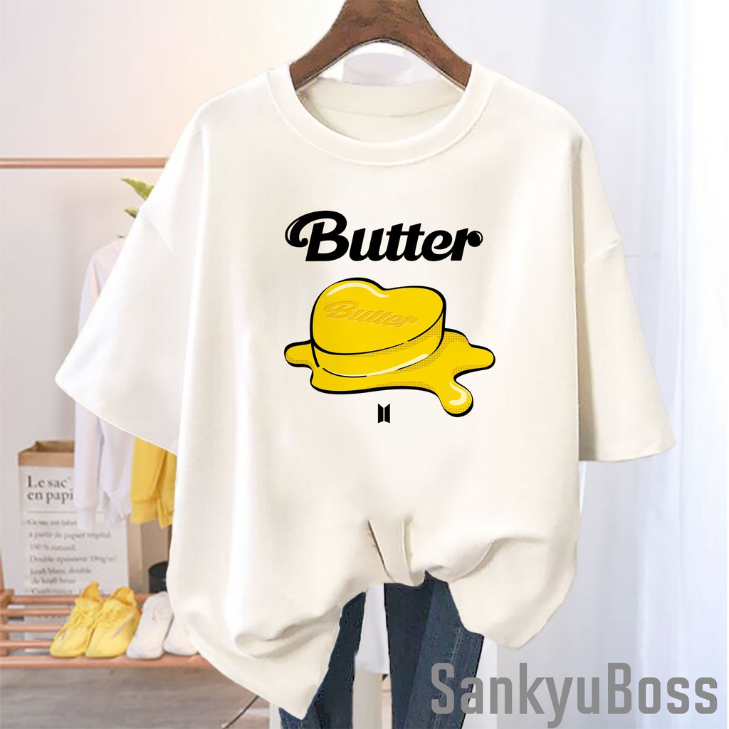 KAOS BTS BUTTER ALBUM BTS TERBARU KAOS KPOP TERBARU ATASAN WANITA ATASAN PRIA KAOS JUMBO UNISEX