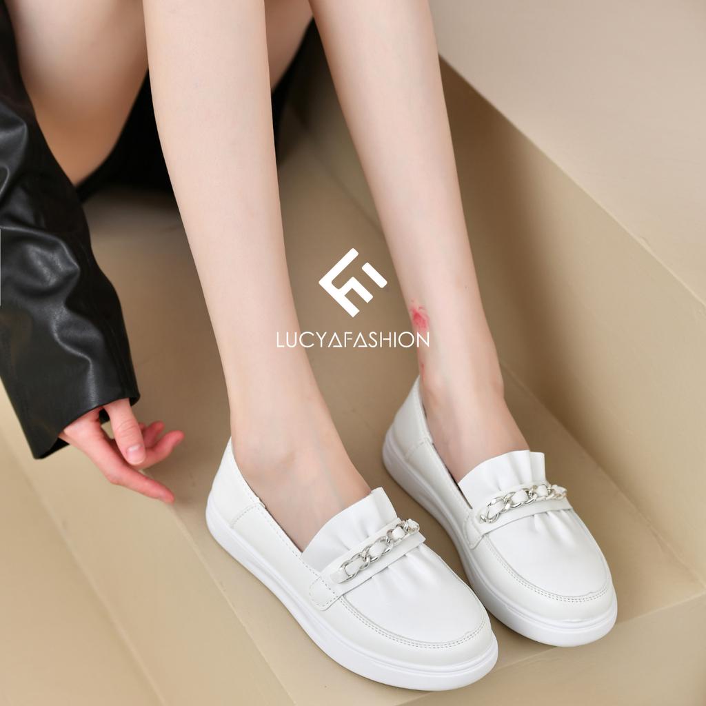 AGI21011 sepatu putih wanita murah sepatu sneakers wanita import sepatu slip on wanita cod jakarta