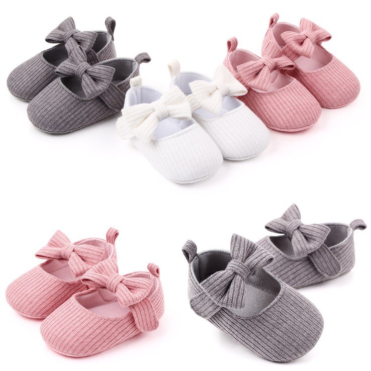 Prewalker bayi/ sepatu bayi import motif pita besar