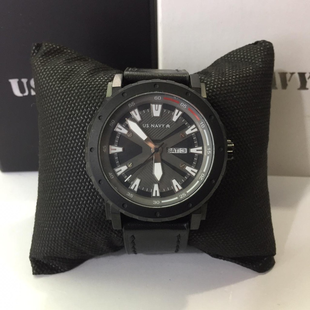 JAM TANGAN PRIA US NAVY 63590MA BLACK ORIGINAL
