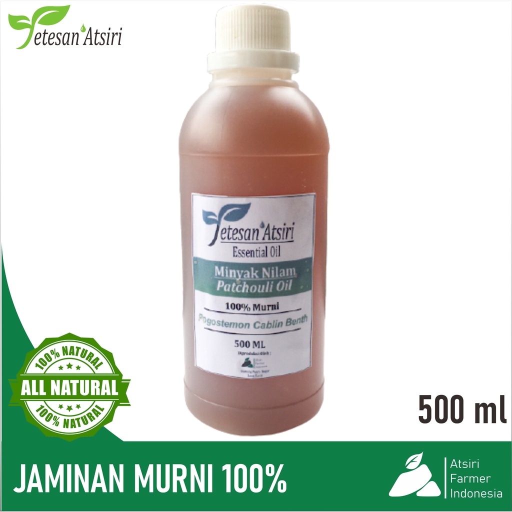 500ml minyak atsiri nilam minyak nilam murni patchouli oil patchouli esensial oil minyak esensial