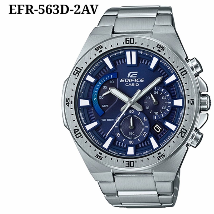 Diskon Jam Tangan Casio Edifice Miyota ( 4.6 cm ) Type EF563 box Quartz Stainless Jam Tangan Pria Ca