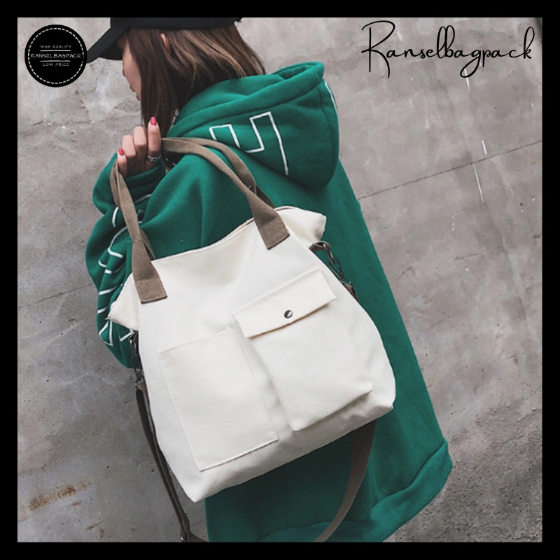 Tas Selempang Wanita - Tas Totebag Murah Bagus Bahu Travel Sekolah Kuliah Kerja totebag nilon