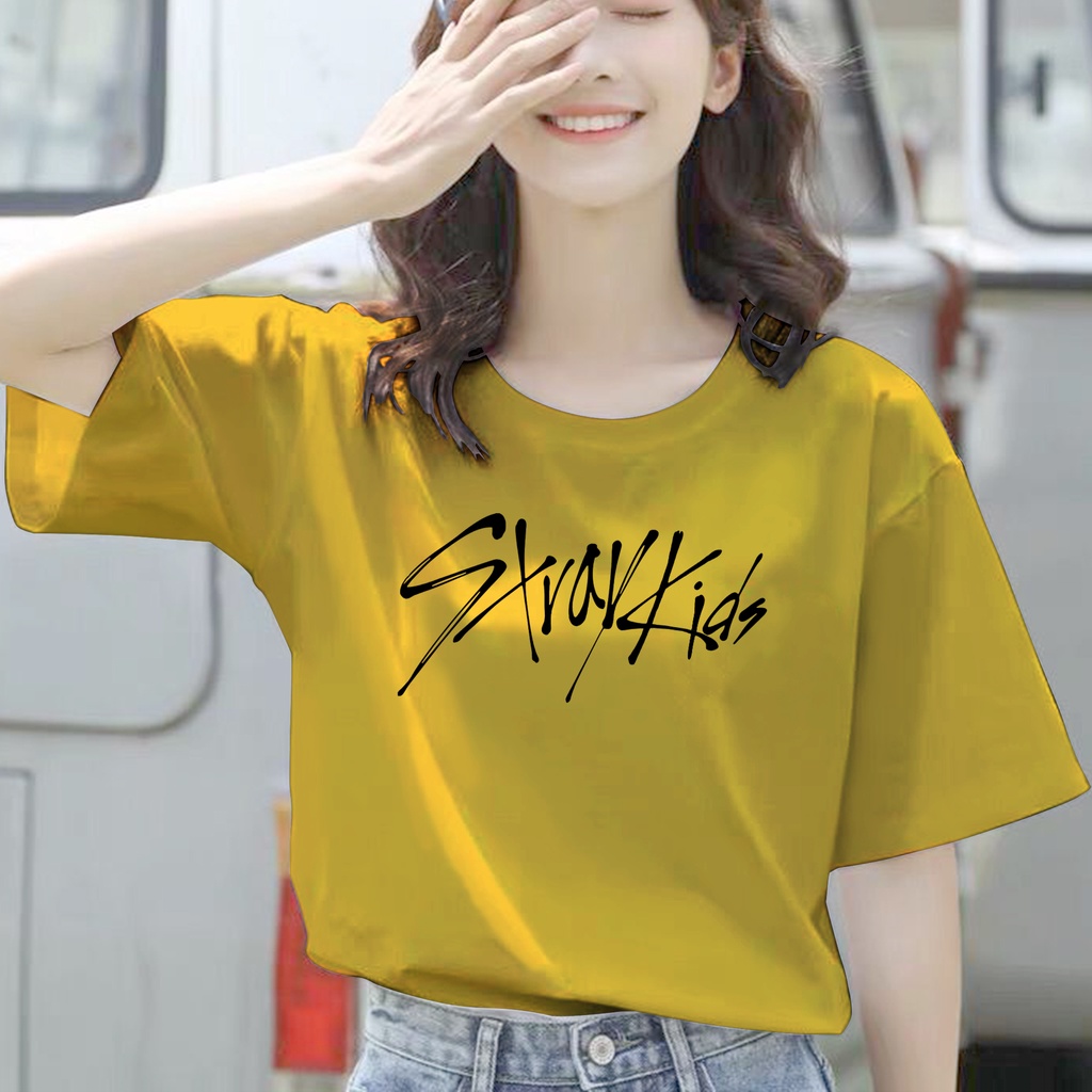 CALVIERO SHOP - BAJU KAOS ATASAN WANITA PRINT STRAYKIDS