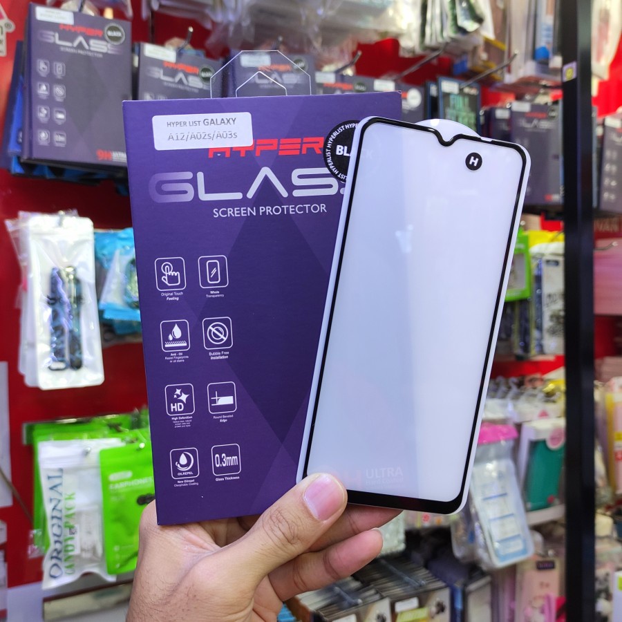 Hyper Tempered Glass Samsung Galaxy A03S Full Cover Tempered Glass