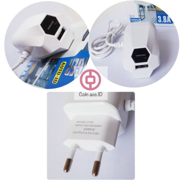 Casan / Charger SAMSUNG ORIGINAL 3.8 A 1usb FAST CHARGING AUTO ID model P-09