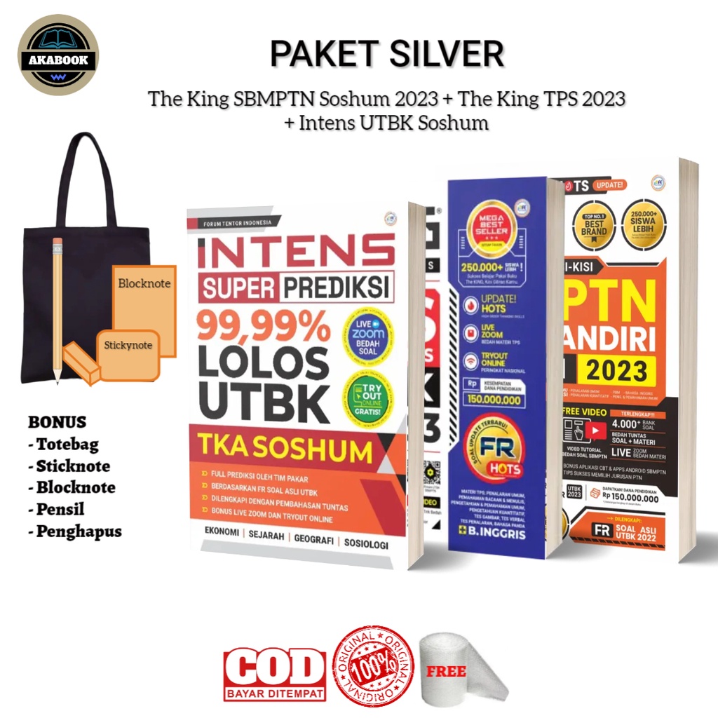 The King SBMPTN SOSHUM 2023 + The King TPS UTBK 2023 Paket Super Lengkap Buku SBMPTN 2023-PAKET SILVER