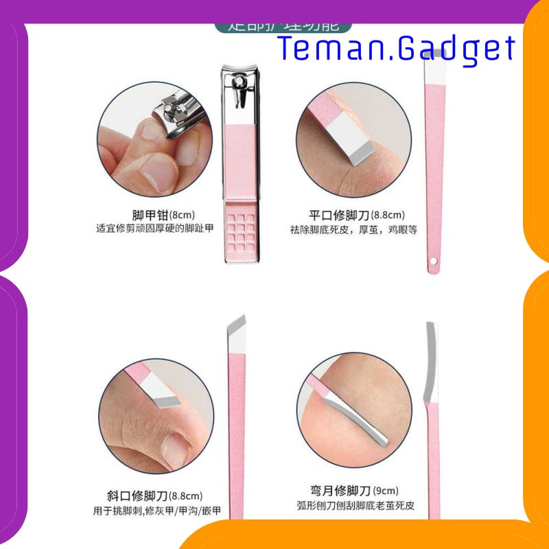 TG-FE176 BIUTTE.CO NAIL ART SET GUNTING KUKU MANICURE PEDICURE 18 PCS - ZJQ-18