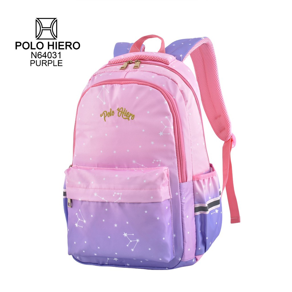 (RF) Ransel Fashion Wanita Ransel Polo Hiero N64031 Tas Sekolah Fashion Tas Fashion