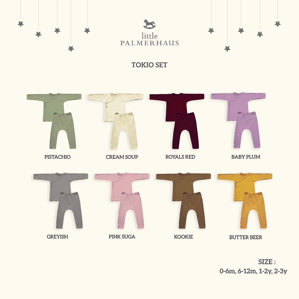 Baju Bayi Anak Setelan Panjang 6 Bulan 1 - 3 Tahun Little Palmerhaus - Tokio Set