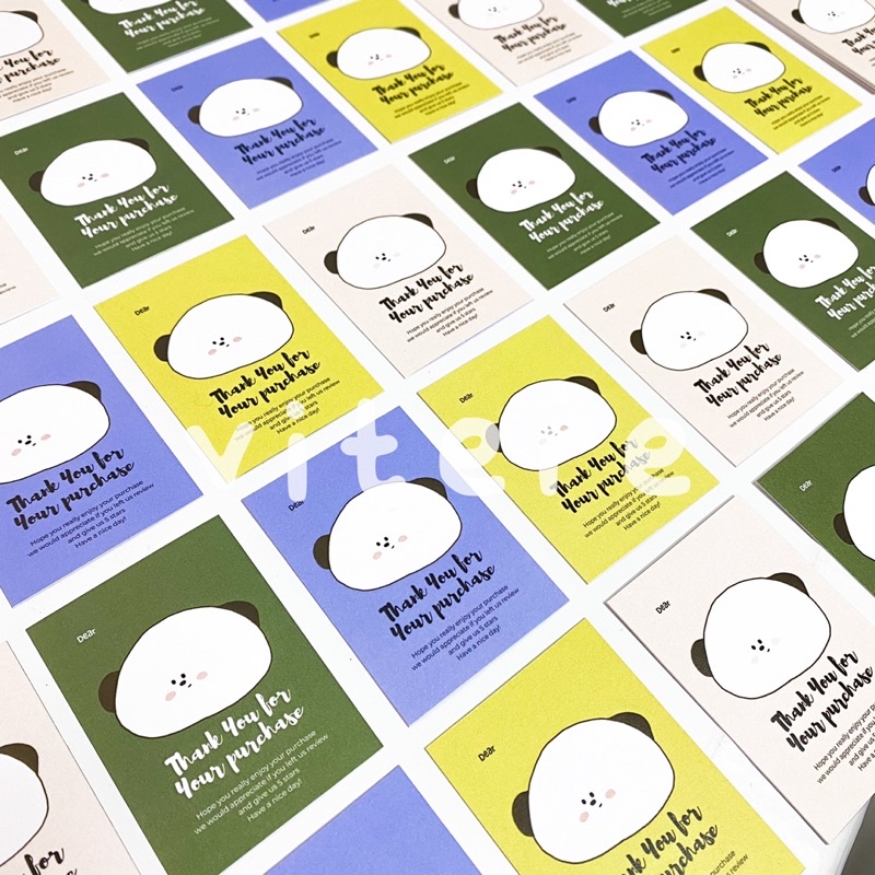 

CUTE THANKYOU CARD | THANK YOU CARD MOTIF LUCU | THANKYOU CARD MINIMAL 10pcs