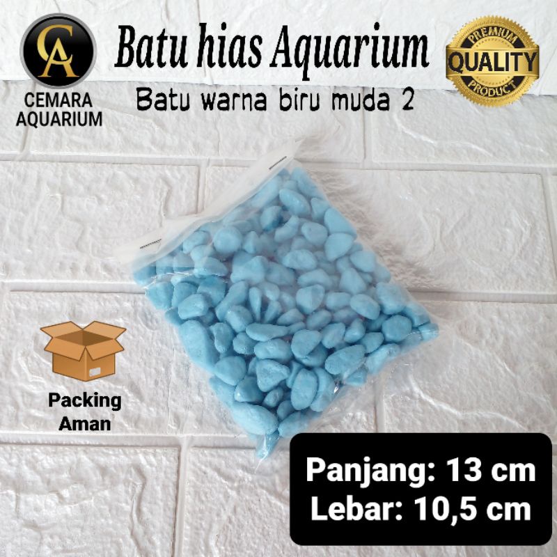 Batu hias aquarium/ batu warna biru muda 2/ hiasan aquarium/ aquarium