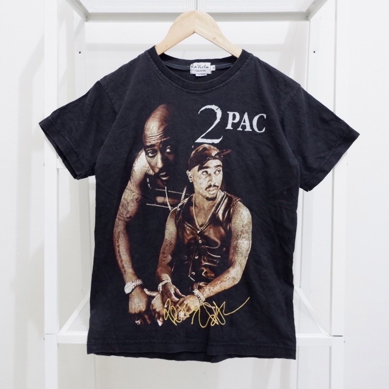 Kaos Bootleg 2pac (Tupac Shakur) Big Print Tag La Viola CA 28761 | Kaos Vintage | Kaos Second | Kaos