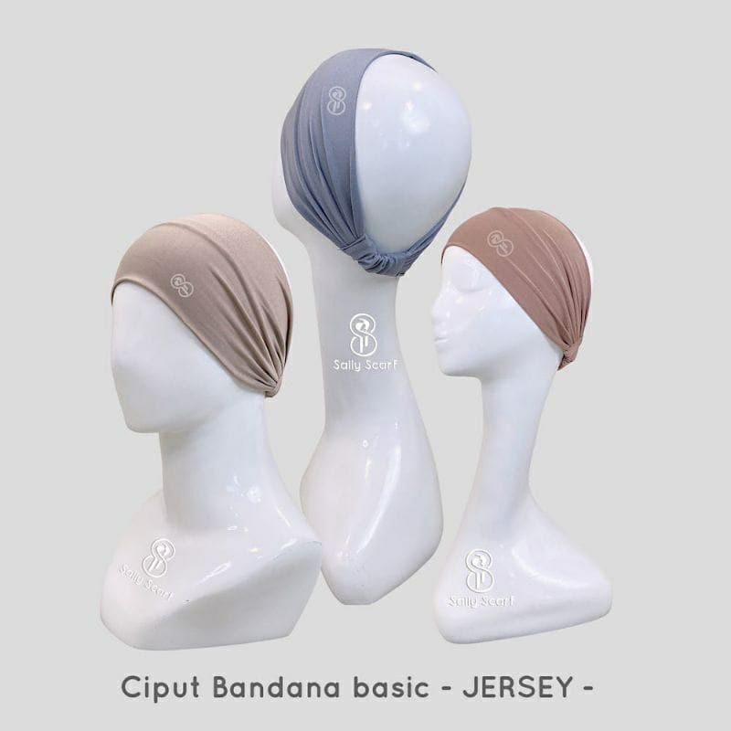 Ciput inner bandana Jersey pita premium sepandek Daleman kerudung