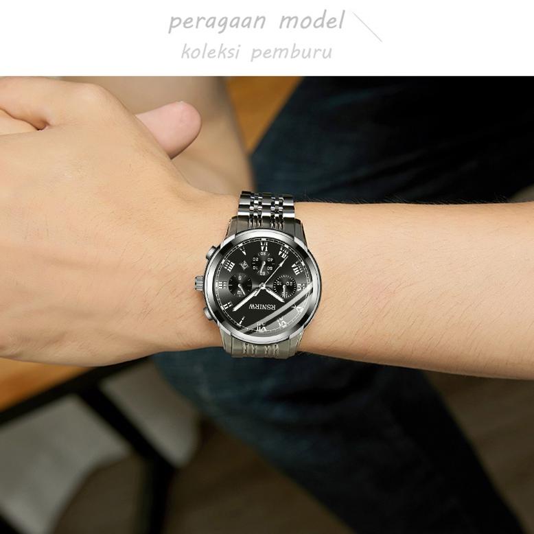 [NOR. 258]  RSNIRW-Jam Tangan Pria Metal Kode 4006 NI（Free BOX)