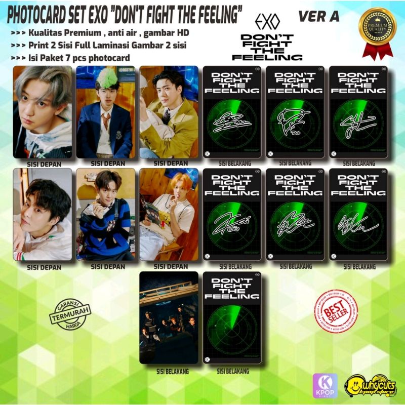 PHOTOCARD SET KPOP PREMIUM // EXO Don't Fight The Feeling