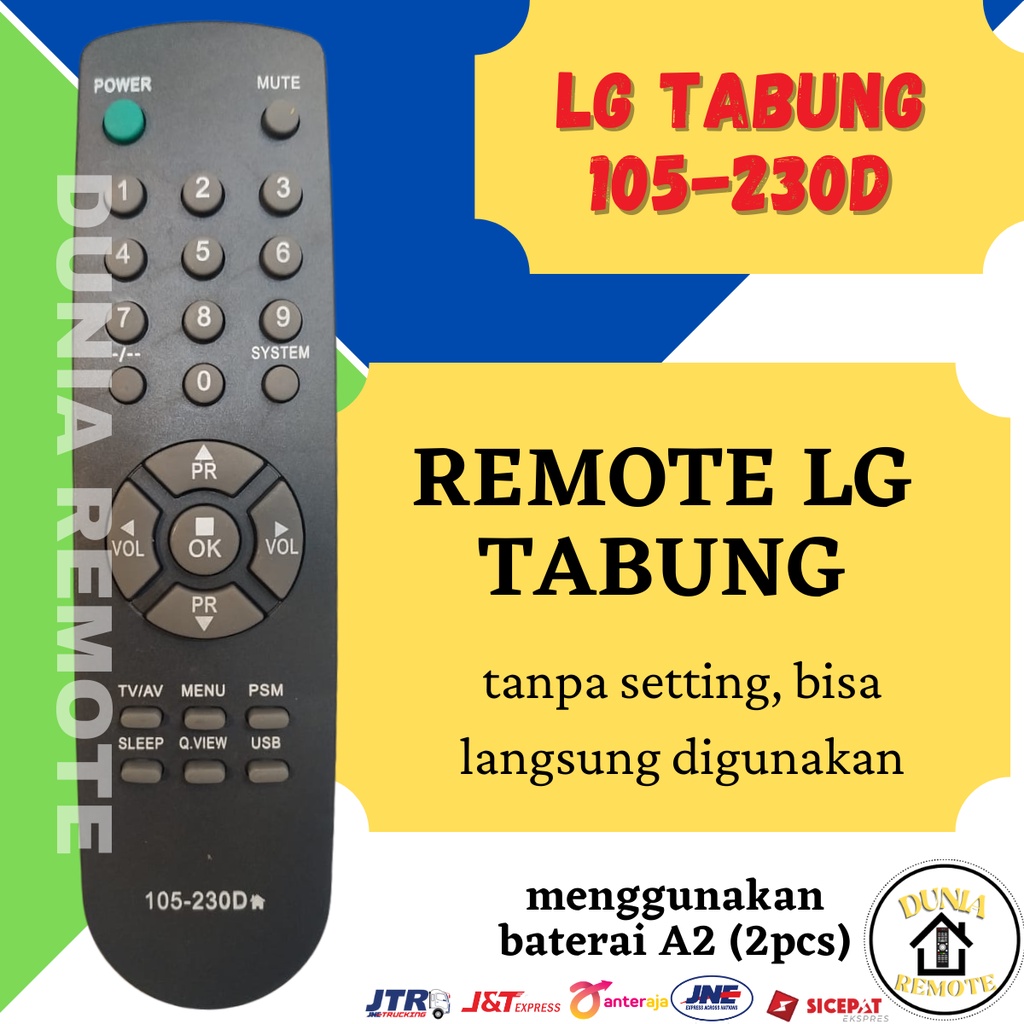 Remot Remote TV LG TABUNG 230D tanpa setting