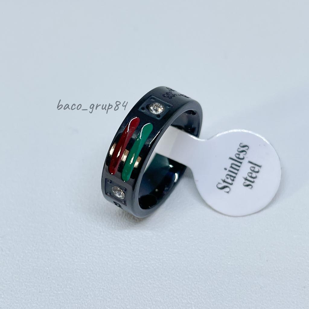 Cincin Titanium Milan Black C25 Awet lama Tidak Karatan