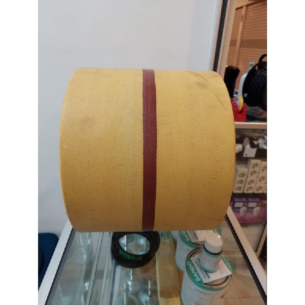 Kanvas Conveyor Kuning 8 Inch x 8 Ply - Strip Merah