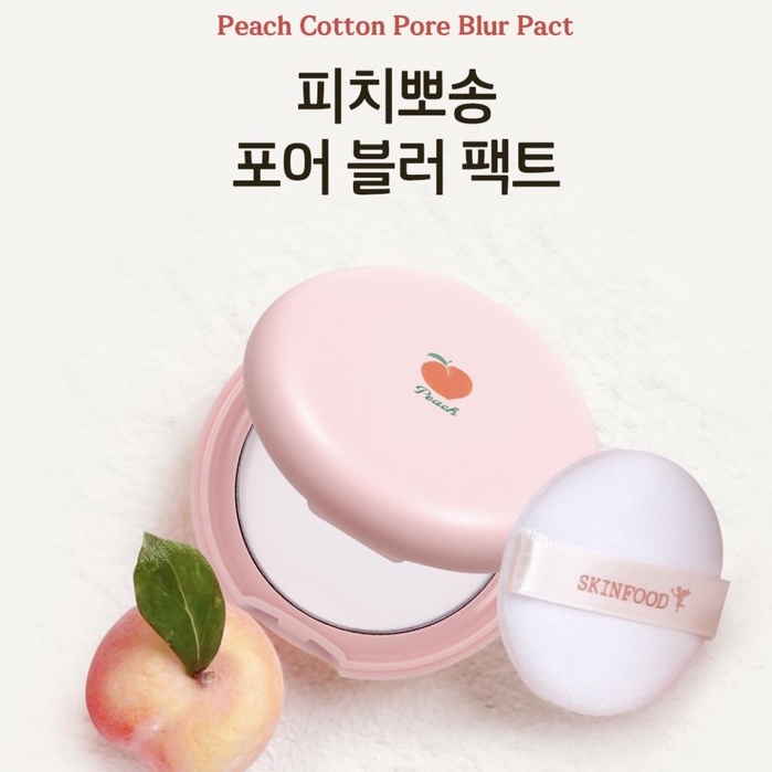 SKINFOOD PEACH COTTON PORE BLUR PACT 4G