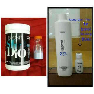 Loreal Blond Studio 1set bleaching rambut Shopee Indonesia