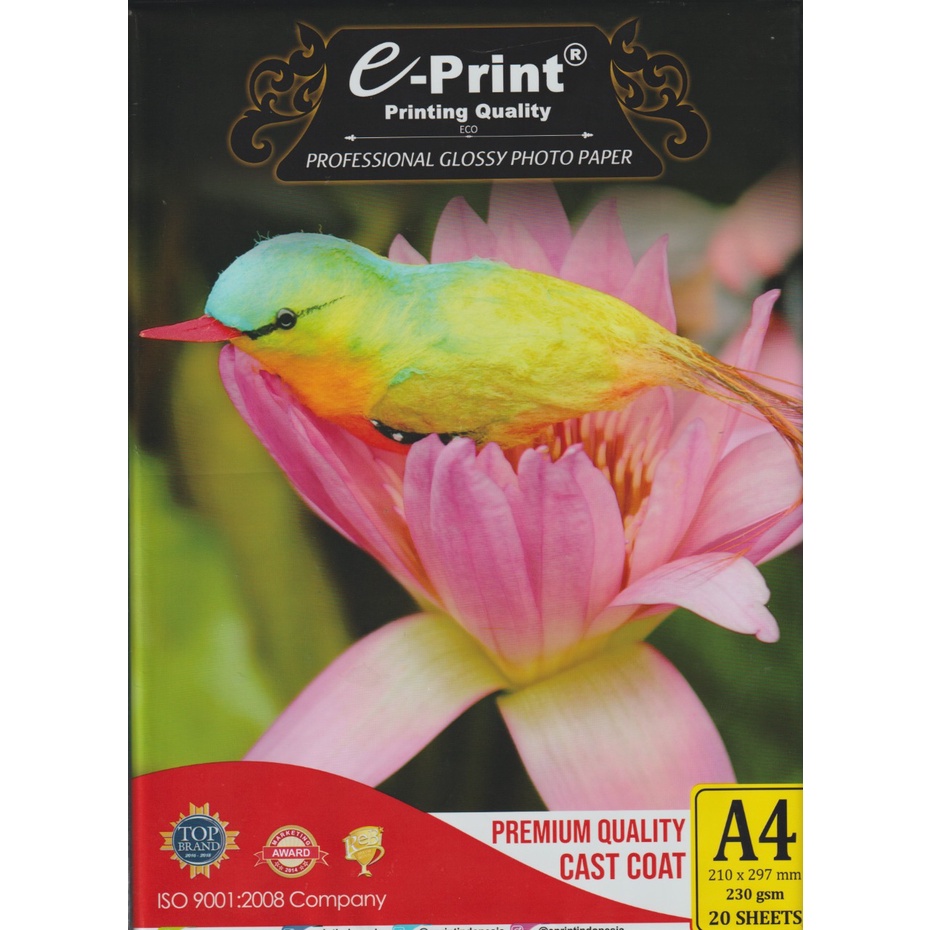 Paper E-Print Glosy A4 230Gr BP ECO