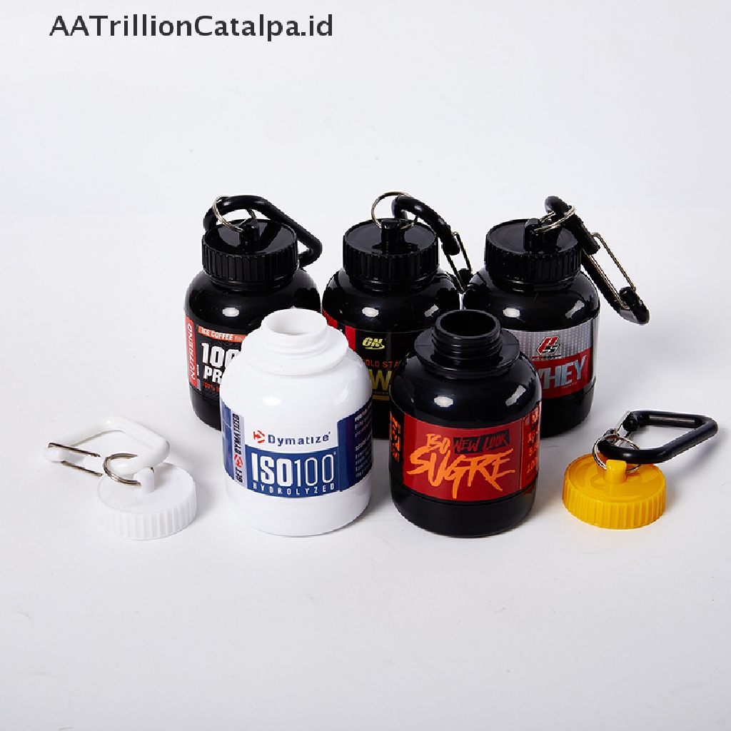 Aatrillioncatalpa Botol Kontainer Bubuk Protein Mini Portable 100ML Untuk Olahraga Outdoor