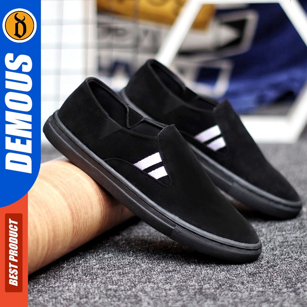 DEMOUS Ainz - Sepatu Slip On Pria Casual