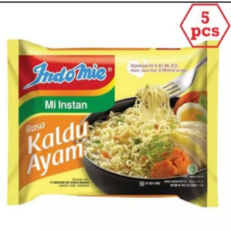 

INDOMIE- Grosir isi 5 Pcs INDOMIE Kaldu Ayam Kuah Termurah Berat 65g