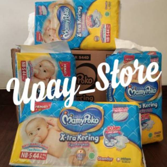 Diapers Pampers Pamper Popok Bayi Mami Mamy Poko MamyPoko New Born NB S 44 Perekat Murah Depok