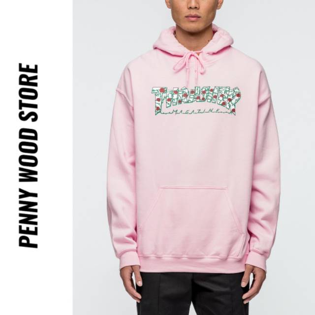 thrasher hoodie with roses