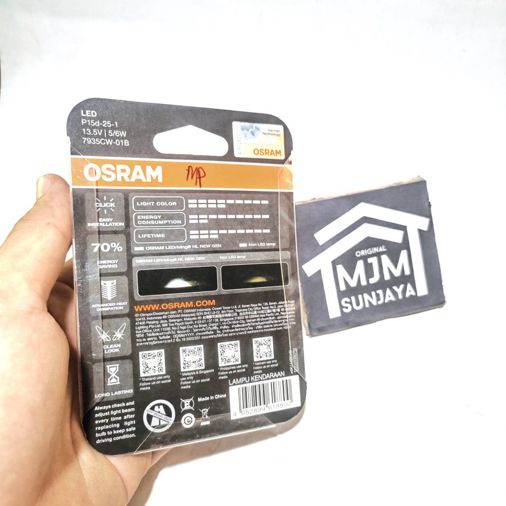 OSRAM LED T19 M5 K1 Lampu Utama Motor H6 12V PUTIH  AC / DC