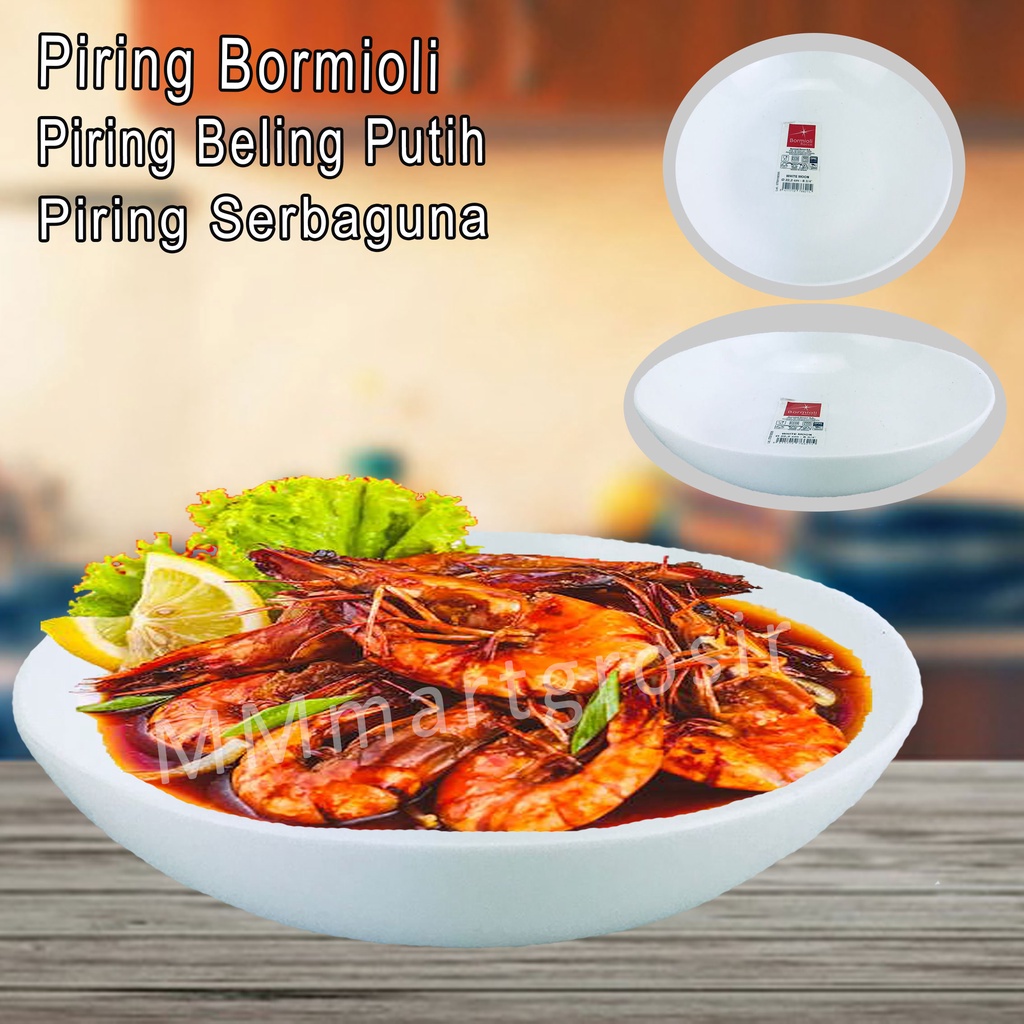 Piring Bormioli / Piring Beling / Piring Serbaguna / Putih