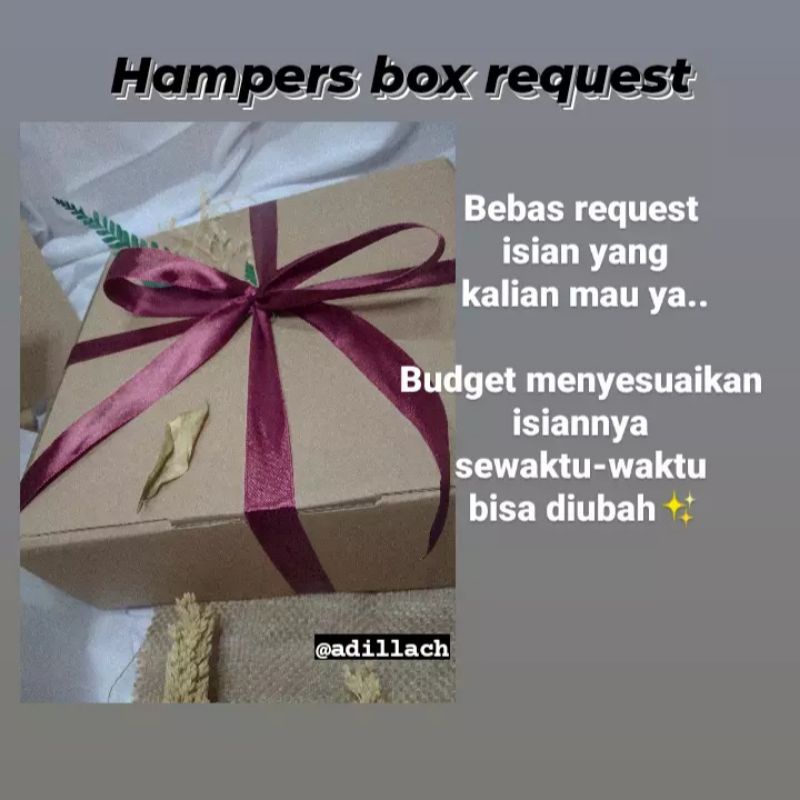 

HAMPERS BOX REQUEST ♥
