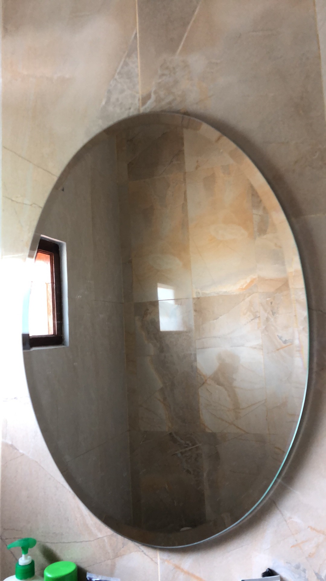 Cermin Gantung Cermin Oval Bevel 70x50cm