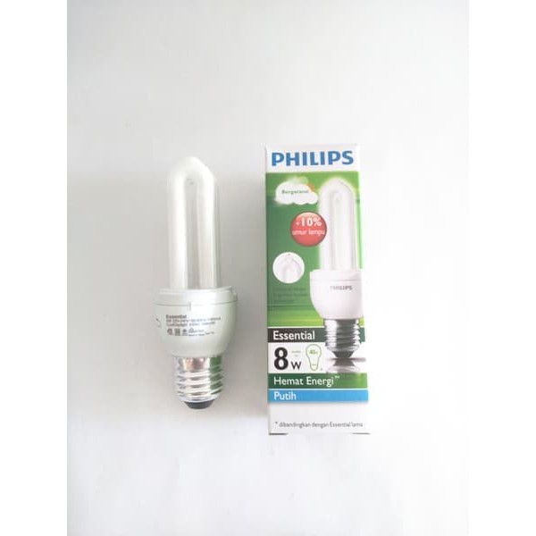 Promo Lampu Essensial Essential PHILIPS 8Watt 8W 8 W COOL DAYLIGHT PUTIH Berkualitas