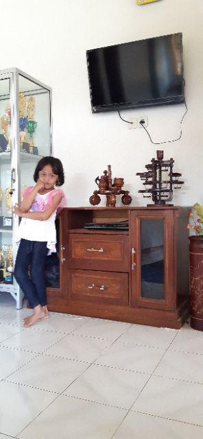 (bisa Cod) Satu Set Teko Gelas Dan Cangkir Model Gantung Bahan Kayu Jati - Dekorasi Hiasan Meja Tamu