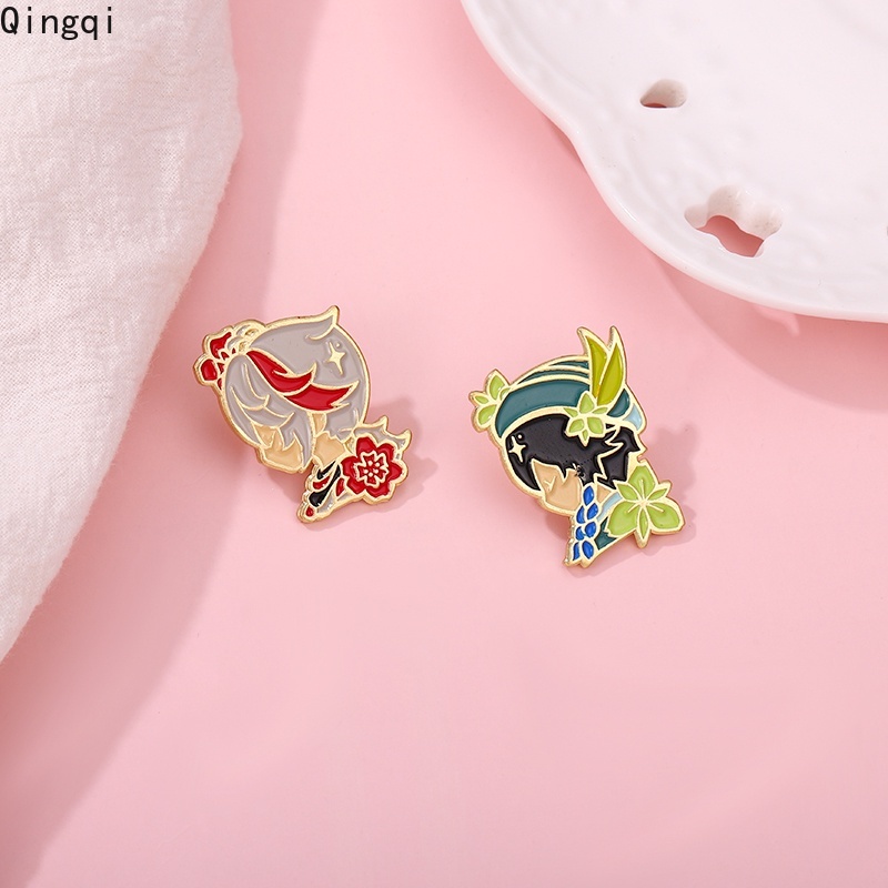 Bros Pin Enamel Desain Kartun Kaedehara Kazuha Untuk Hadiah Anak