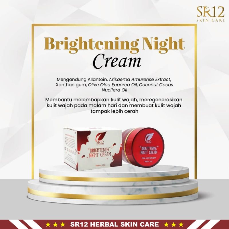 Brightening Cream SR12 | Brightening Day Cream SR12 &amp; Brightening Night Cream SR12 | Krim Wajah SR12