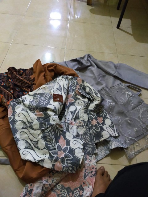 Tey-17 Batik Wanita Asj Sa Hrb026 Kenongo Kemeja Tosca Pendek