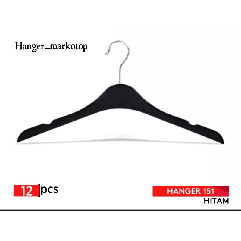 Hanger Gantungan jas 151 Black /Gantungan Baju dewasa( 1lusin)