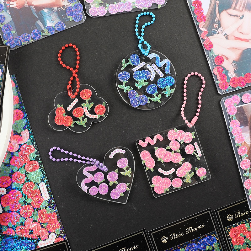 Stiker Motif Bunga Gaya Korea Untuk Dekorasi Handbook DIY